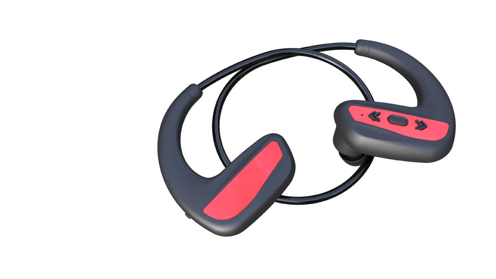 New Style Swimming Headset Bluetooth 8 Level Waterproof Black Head-Mounted Dual Stereo