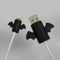 Food grade silicone anti-breaking cable protective cover in L and S sizes, angel white and bat black styles
