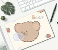 Cute cartoon girl style mouse pad with rubber base, 260x210mm, featuring printed character design