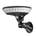 360 degree luminous solar-powered outdoor light with IP65 waterproof rating shown in a garden setting.