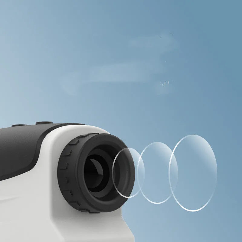 Laser ranging telescope for golf distance measurement with 1500 metre maximum range capability