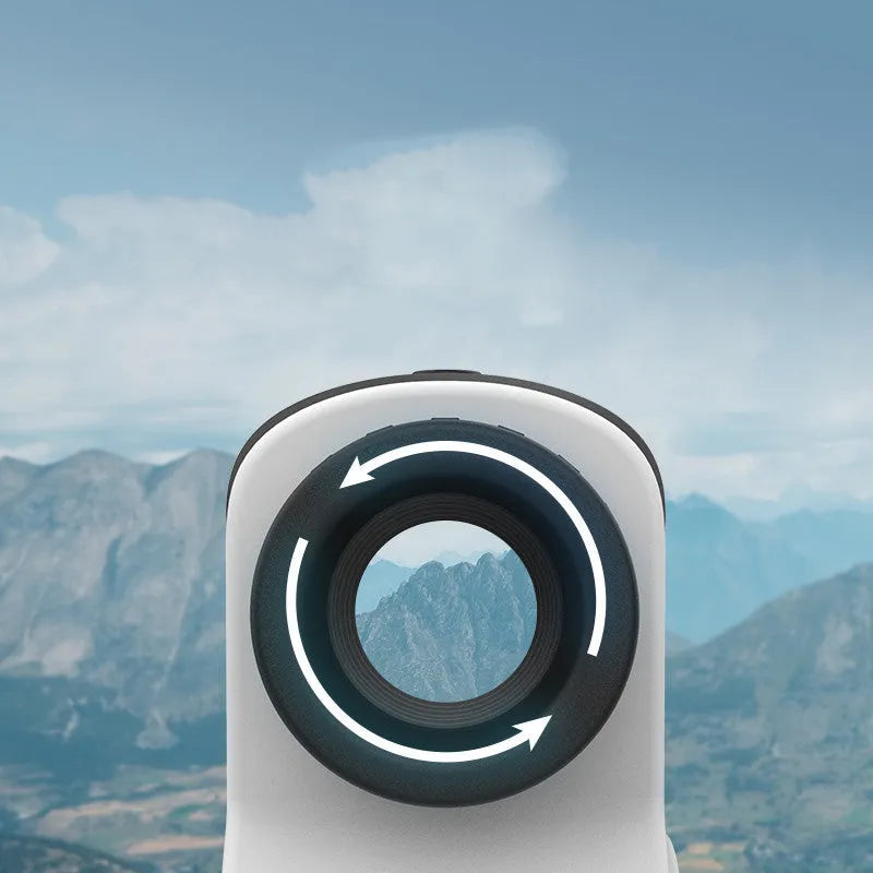 Laser ranging telescope for golf distance measurement with 1500 metre maximum range capability