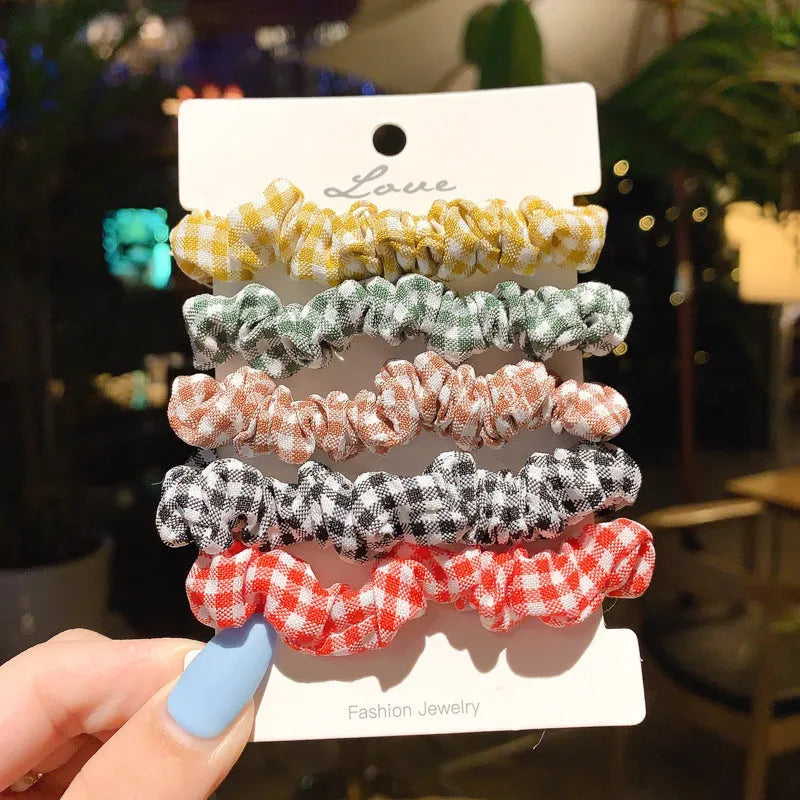 Children's hairpin set with autumn colours showing small intestine rings and large intestine ropes