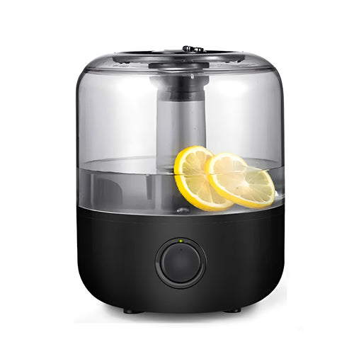 Black or white 3-litre ultrasonic humidifier for bedroom use with quiet operation