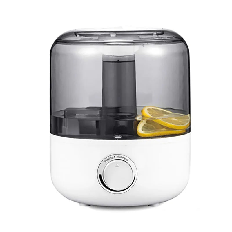 Black or white 3-litre ultrasonic humidifier for bedroom use with quiet operation