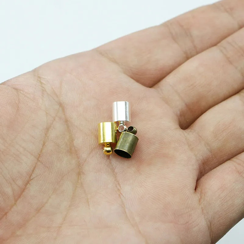 Multi-colour copper bell tassel caps for jewellery making in various sizes from 3mm to 12mm