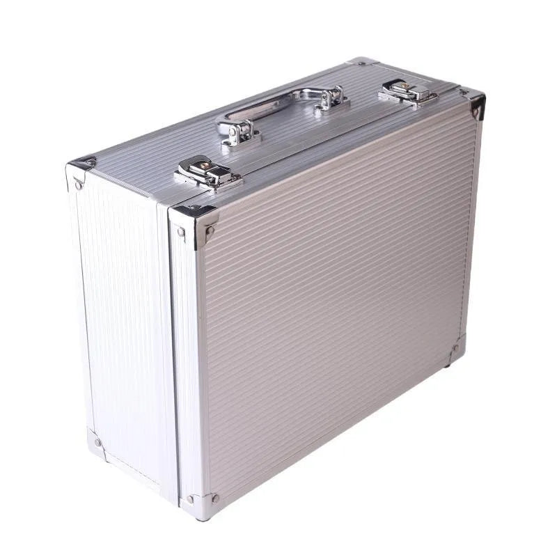 Black aluminium alloy tattoo equipment storage box for professional tools