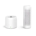 White small indoor dehumidifier for areas up to 10 square metres with 1 litre water tank capacity