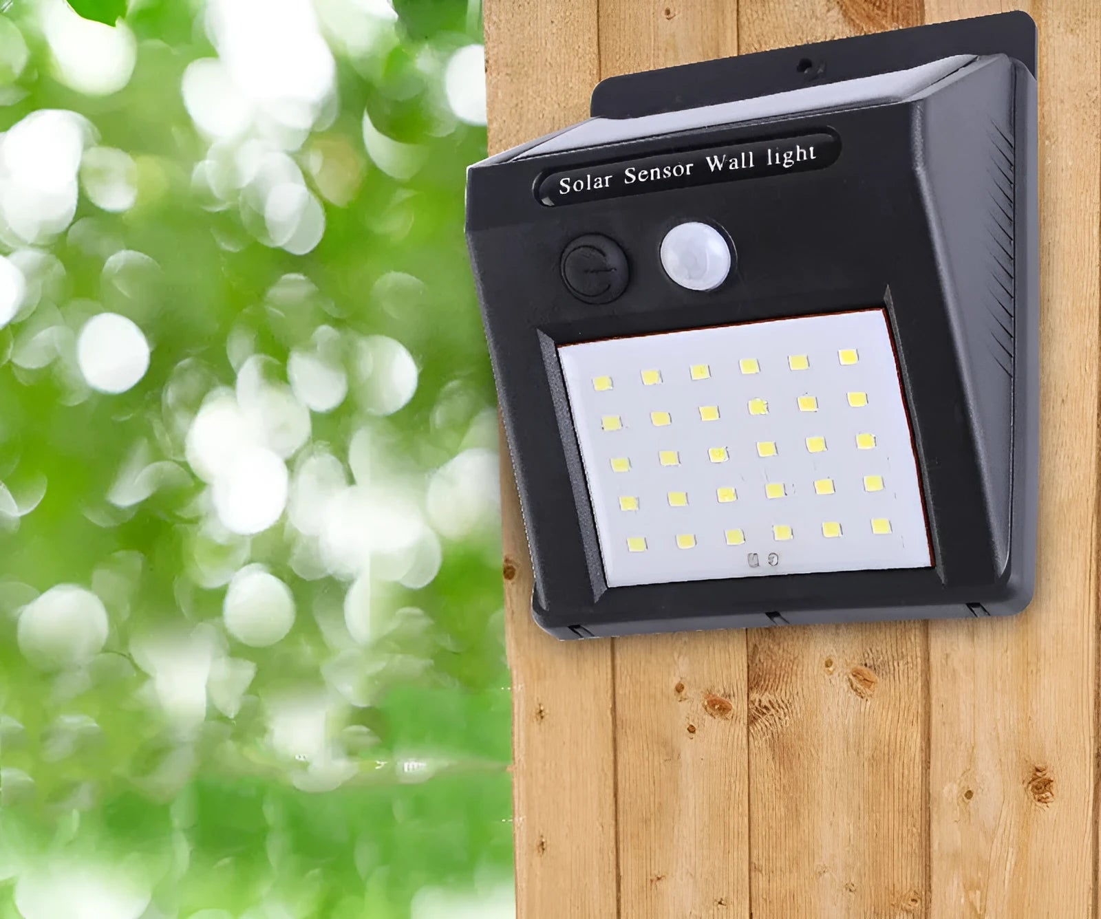 Solar outdoor garden lamp with LED sensor light 100LED motion detection for pathway patio