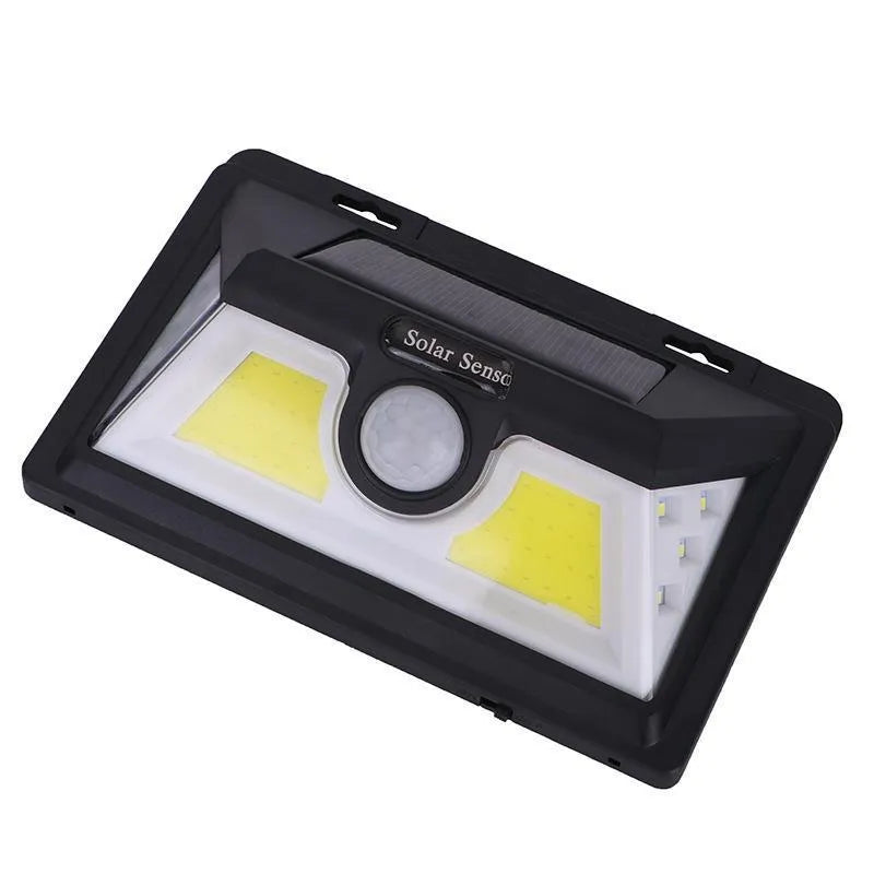 Solar outdoor garden lamp with LED sensor light 100LED motion detection for pathway patio