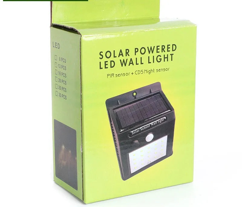 Solar outdoor garden lamp with LED sensor light 100LED motion detection for pathway patio