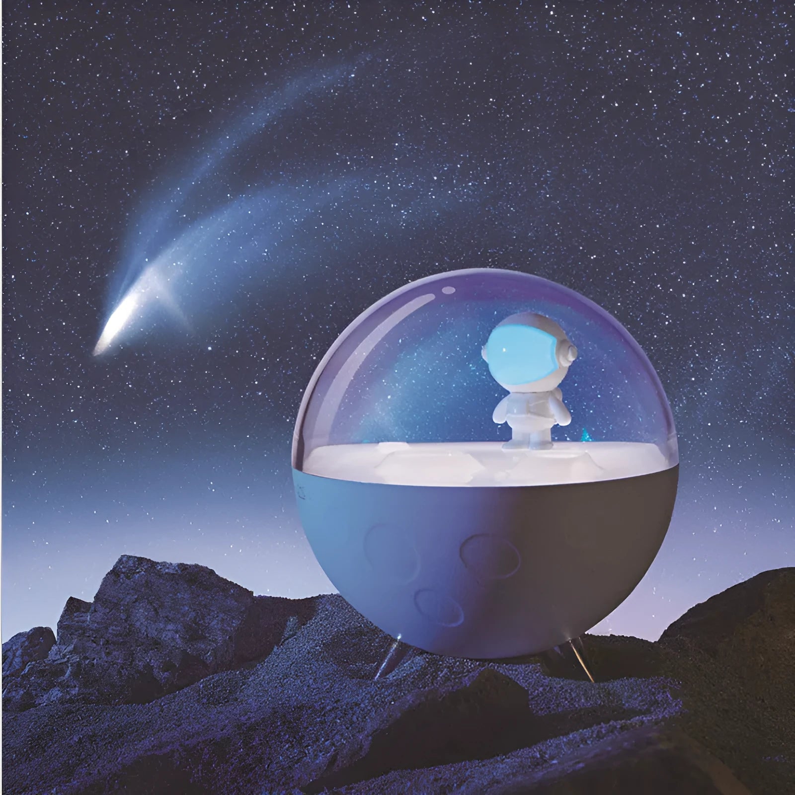 Modern minimalist USB LED night light with button switch and colour-changing illumination options