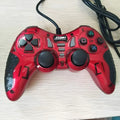 Red ABS multifunctional USB gamepad compatible with PC and consoles