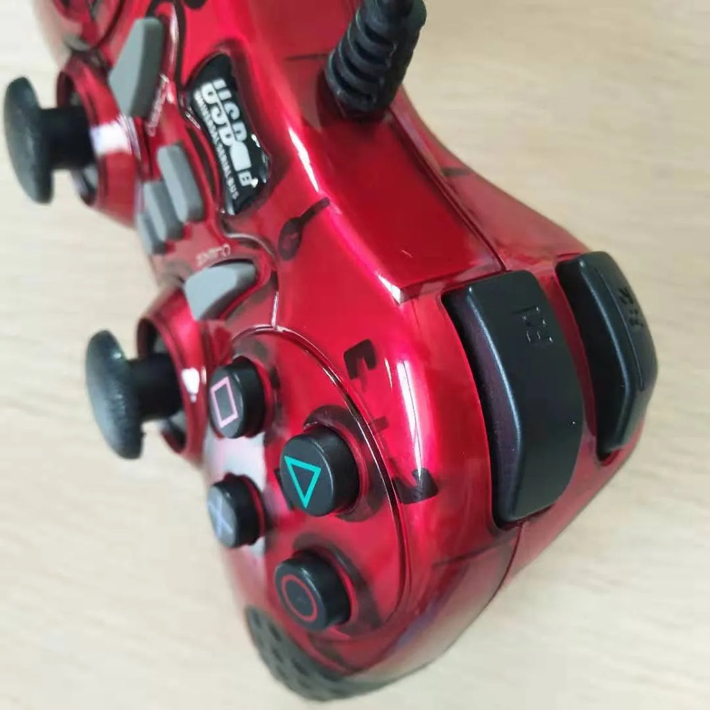 Red ABS multifunctional USB gamepad compatible with PC and consoles