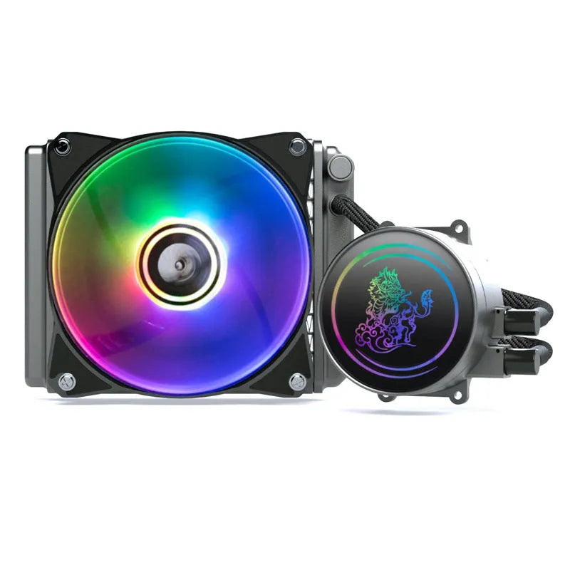 Kirin 240mm ARGB CPU water cooling radiator with colourful lighting and copper-aluminum construction