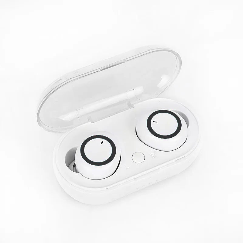TWS Bluetooth wireless stereo headset with earplug-style design shown in black colour variant