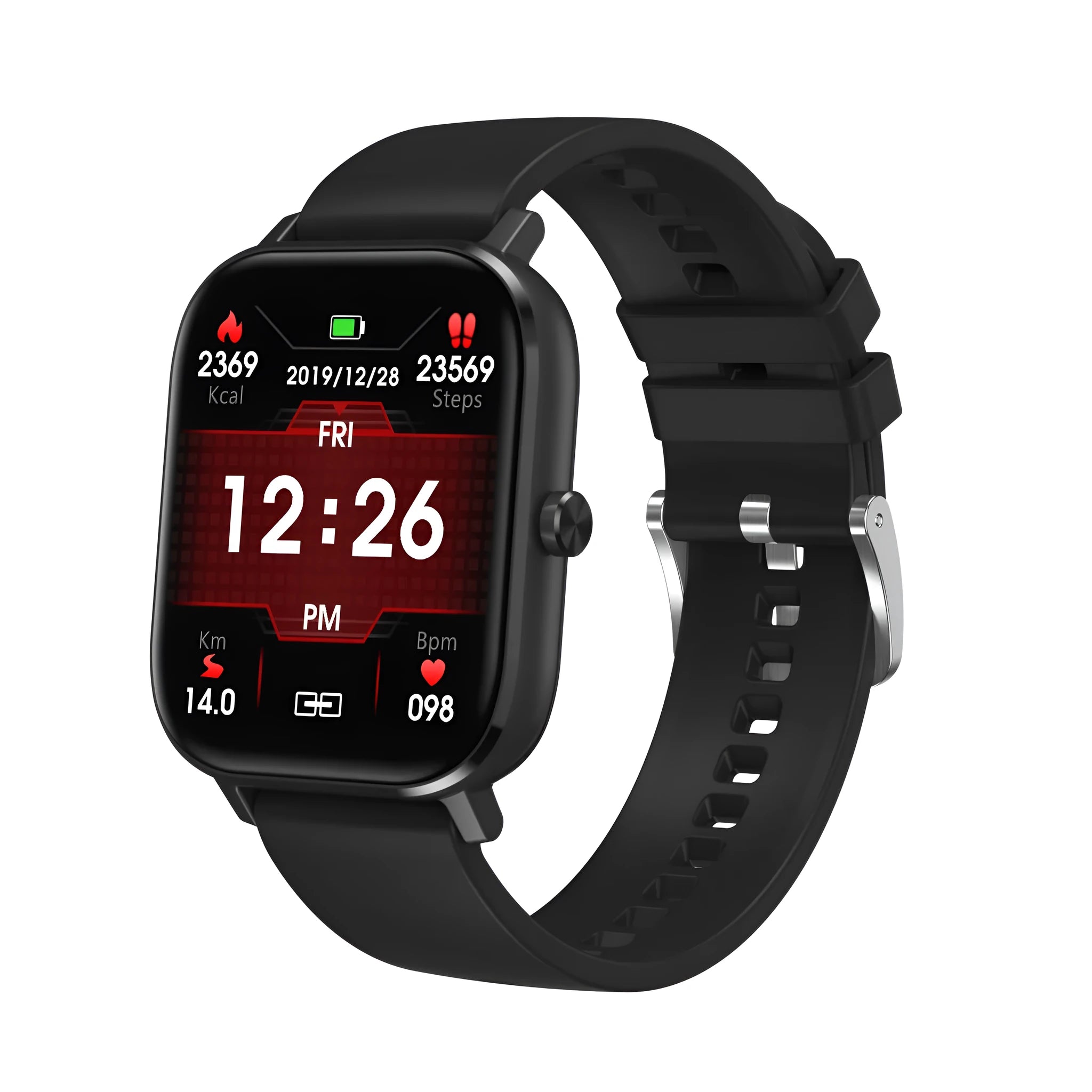 Smart bracelet with 1.54-inch screen showing health metrics including heart rate and blood oxygen levels