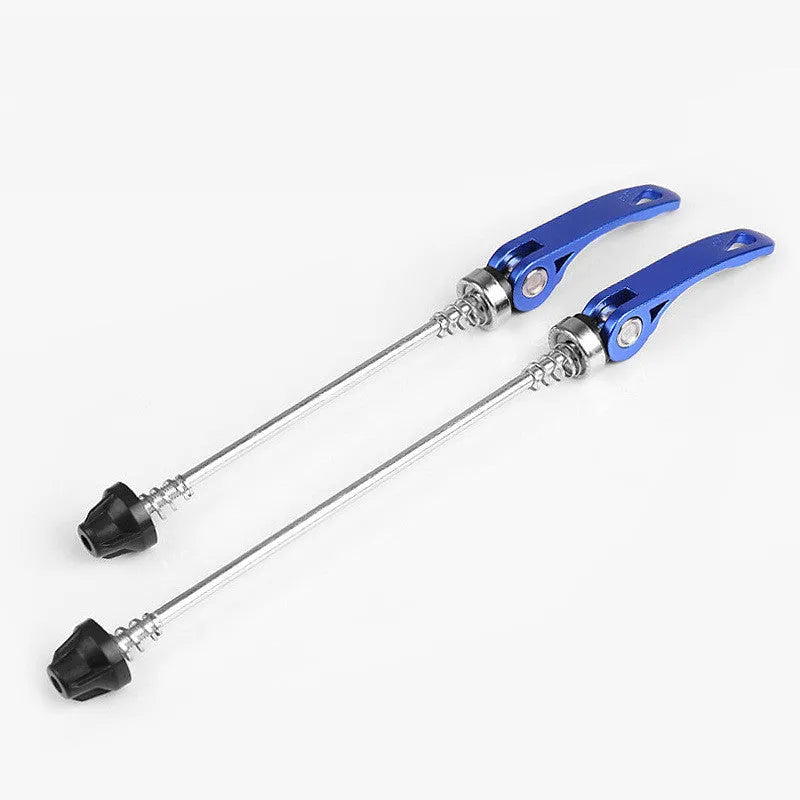 Bicycle quick release lever in silver, gold, red, blue and black colours
