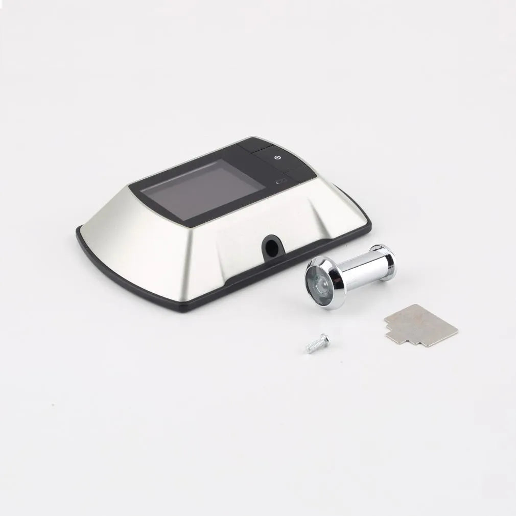 Digital electric peephole with LCD screen and camera for door security monitoring