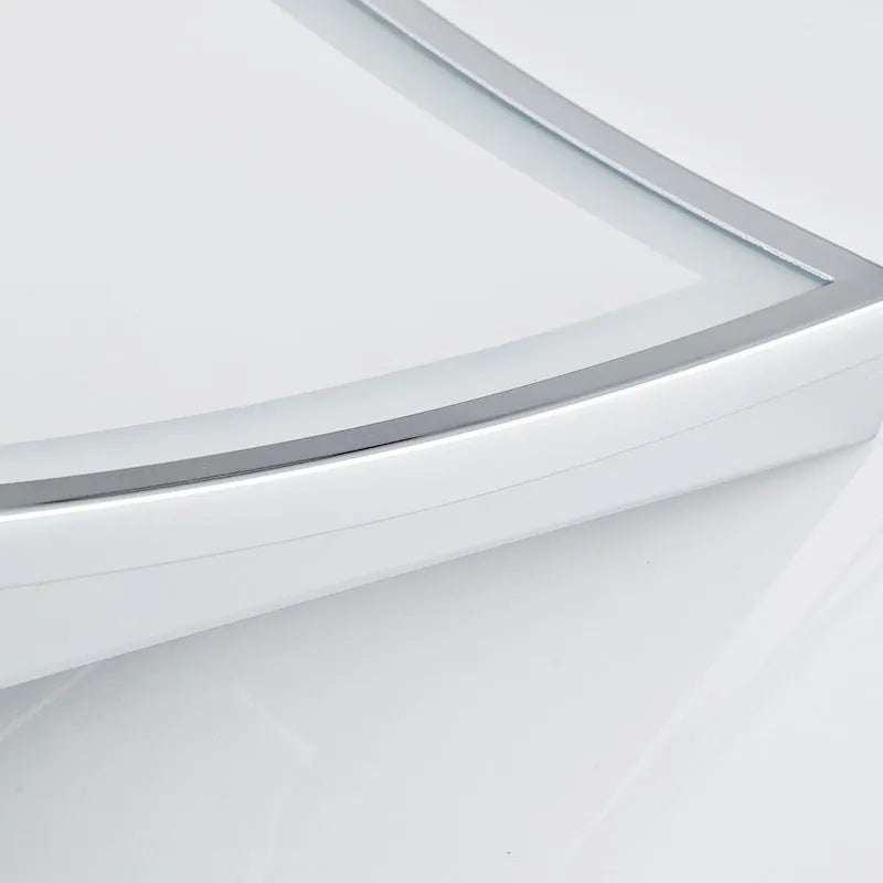 8.5-inch stainless steel folding makeup mirror in silver finish with adjustable viewing angle