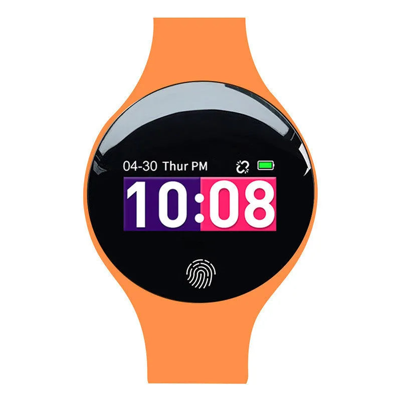 Smart watch with 37mm diameter face showing on wrist with Bluetooth connectivity and vibrating alarm functions