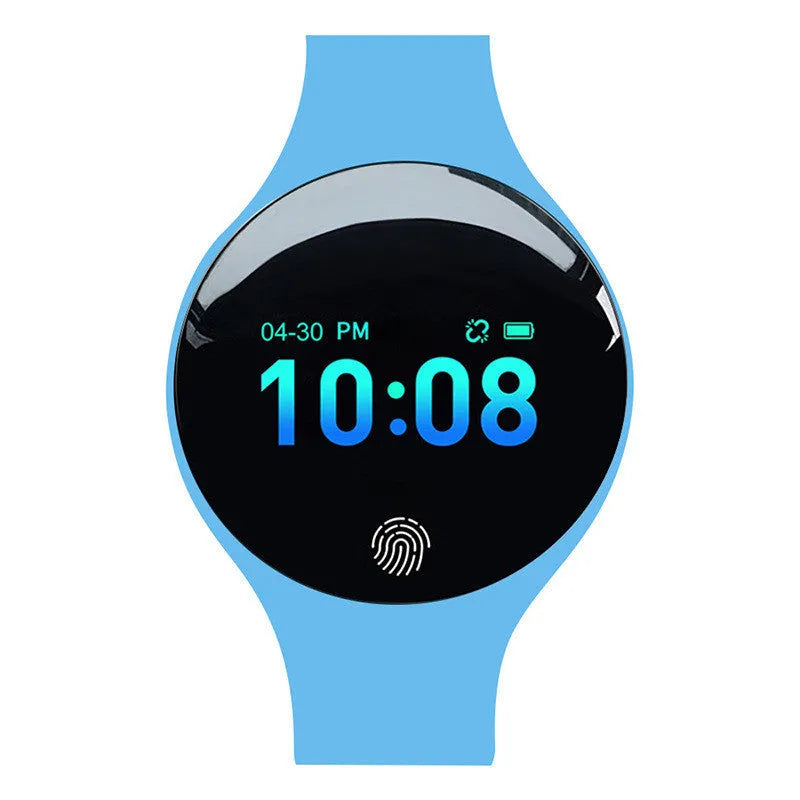 Smart watch with 37mm diameter face showing on wrist with Bluetooth connectivity and vibrating alarm functions