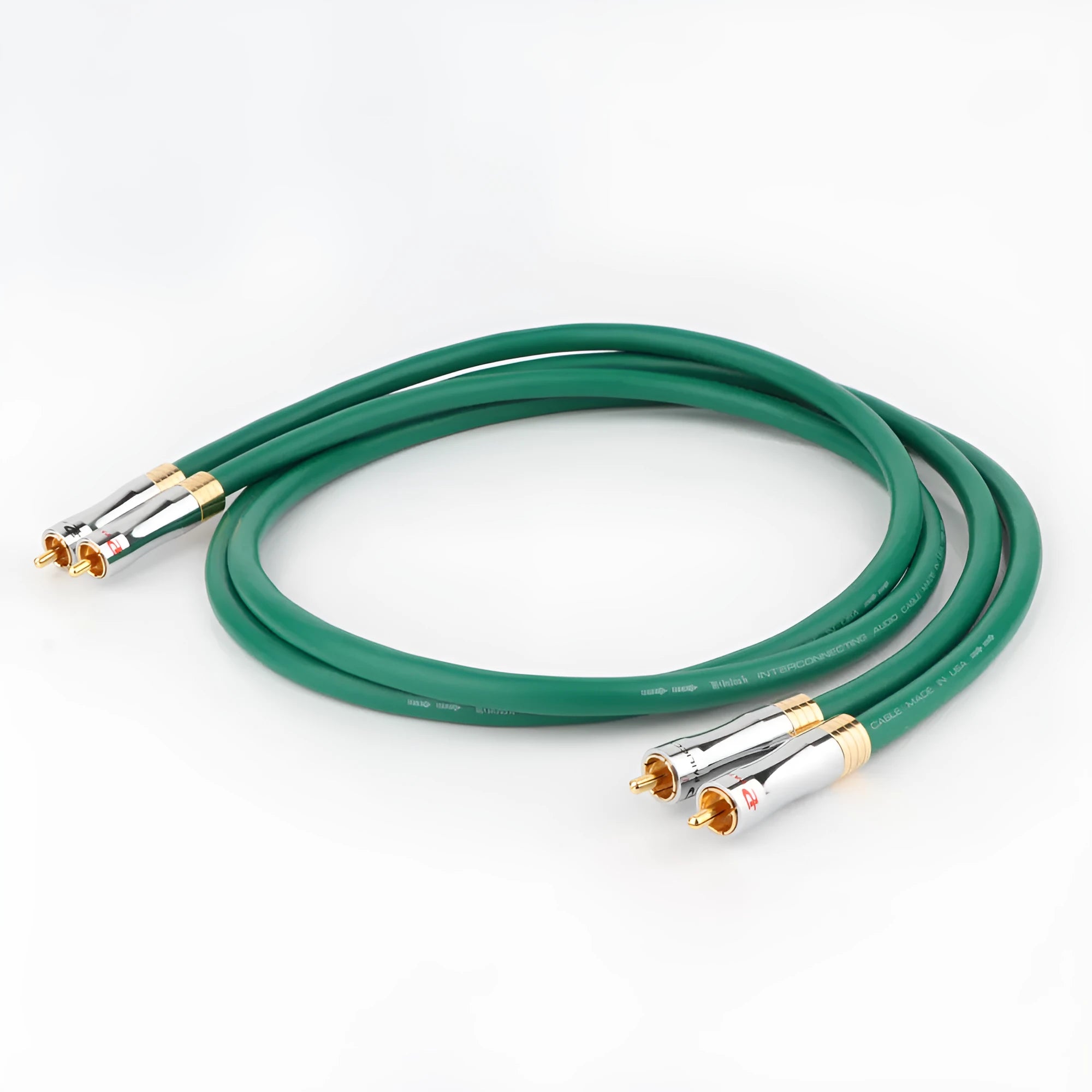 4 core copper RCA audio cable with silver-plated Budweiser connectors for CD decoder to amplifier connections