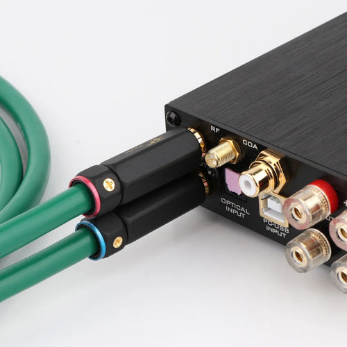 4 core copper RCA audio cable with silver-plated Budweiser connectors for CD decoder to amplifier connections