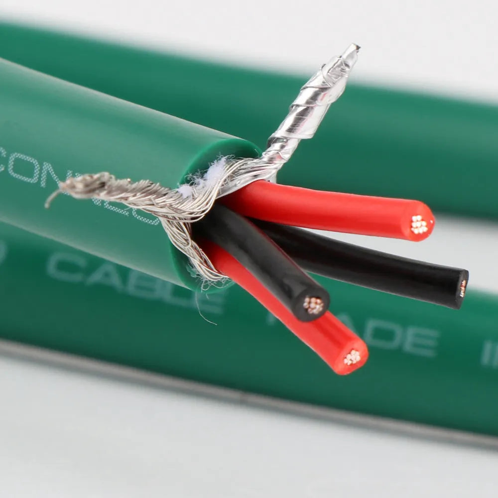 4 core copper RCA audio cable with silver-plated Budweiser connectors for CD decoder to amplifier connections