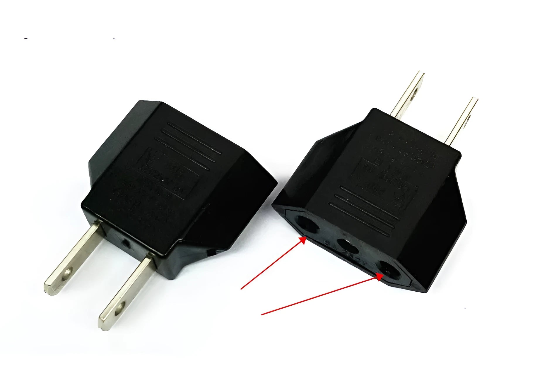 Compact black three-outlet travel plug converter adapter with AU plug type on a white background