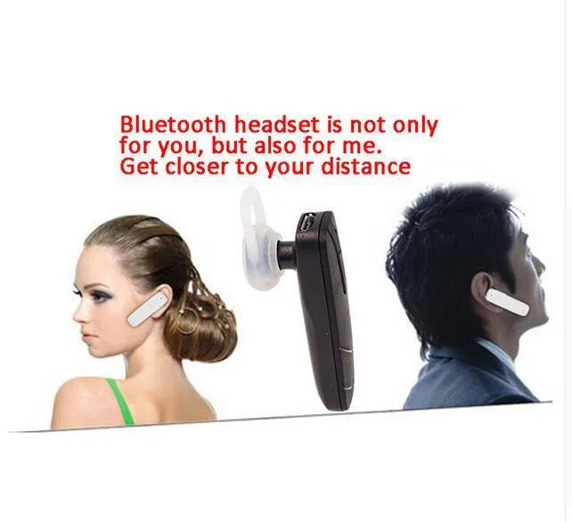 Mini wireless Bluetooth V4.1 stereo earphones in black or white colour with earplug design