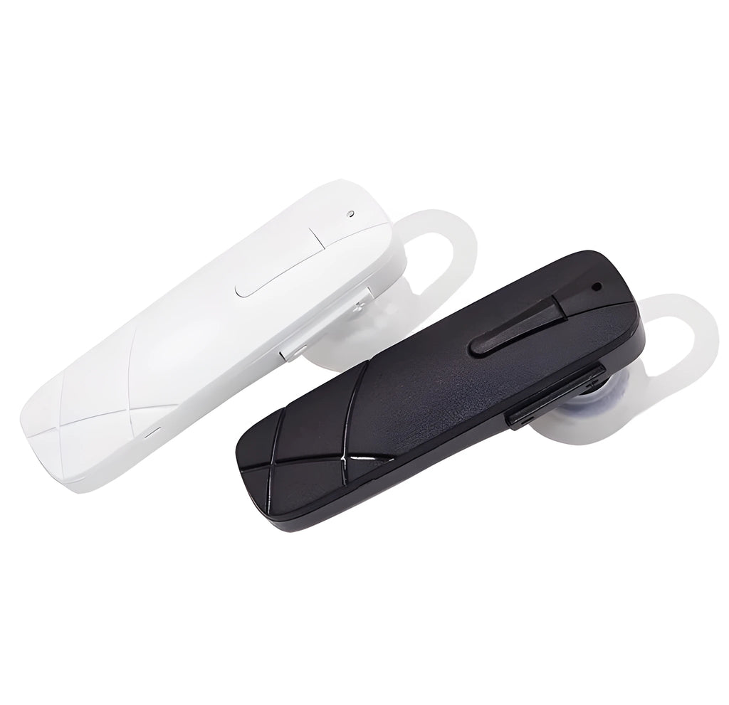 Mini wireless Bluetooth V4.1 stereo earphones in black or white colour with earplug design