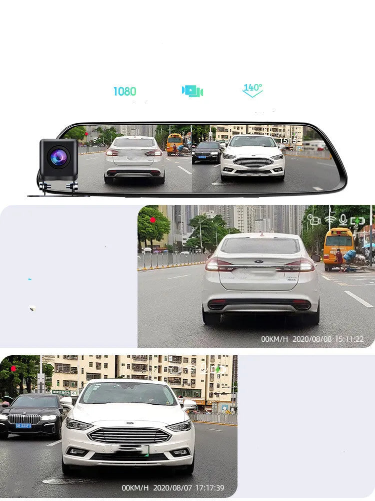 360 driving recorder in black plastic with high-definition night vision and wireless free installation