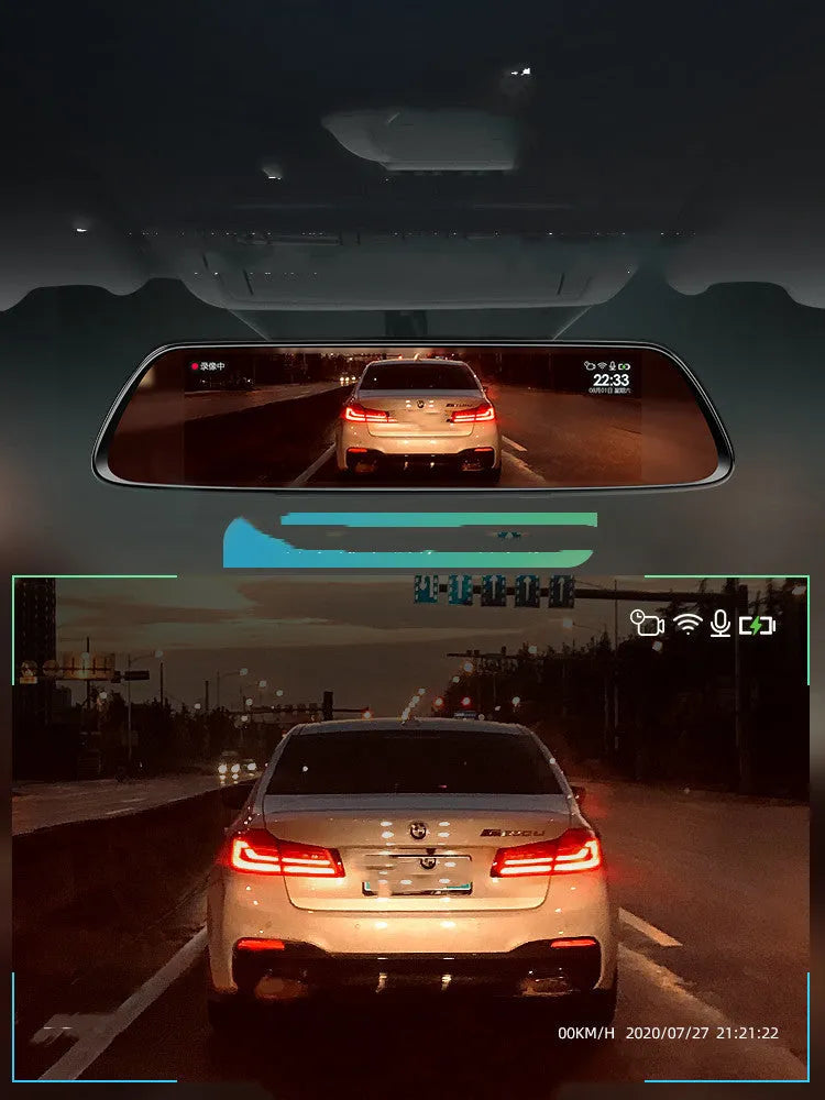 360 driving recorder in black plastic with high-definition night vision and wireless free installation