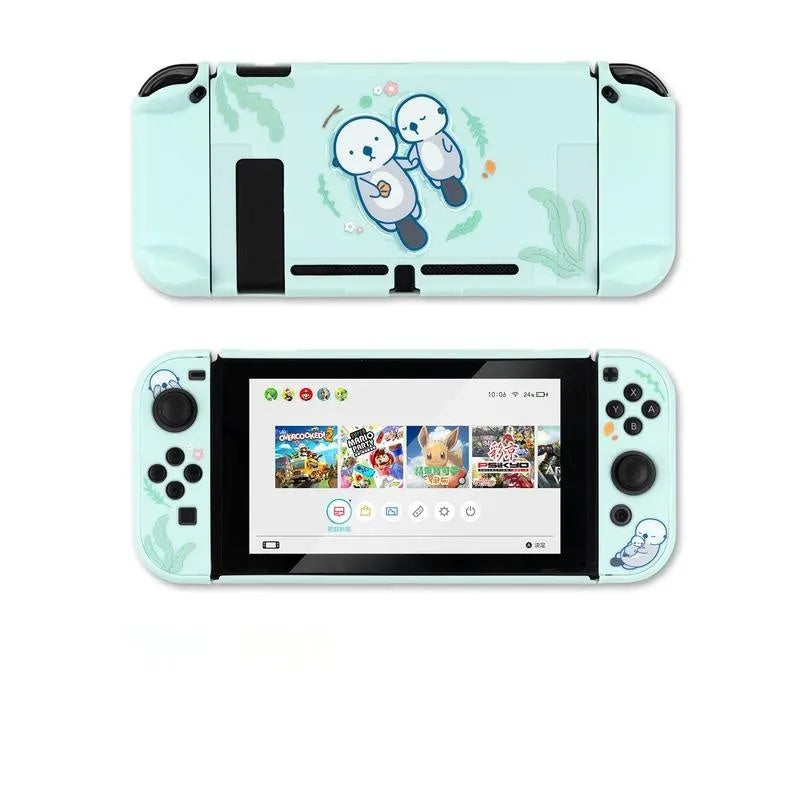 Nintendo Switch protective PC hard shell case with back grip housing