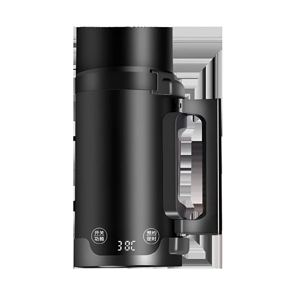 Portable mini electric kettle 500W 1L black plastic body with inner wall markings
