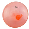 Inflatable bouncy ball in pink and yellow showing TPR material with 120cm diameter for party play