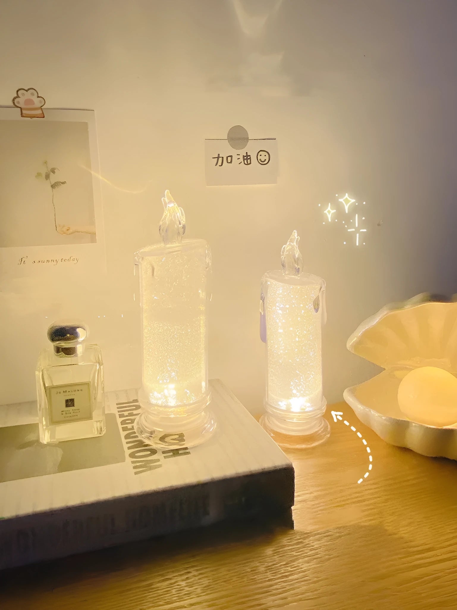 LED bedroom night light with erasable message board in multiple design options