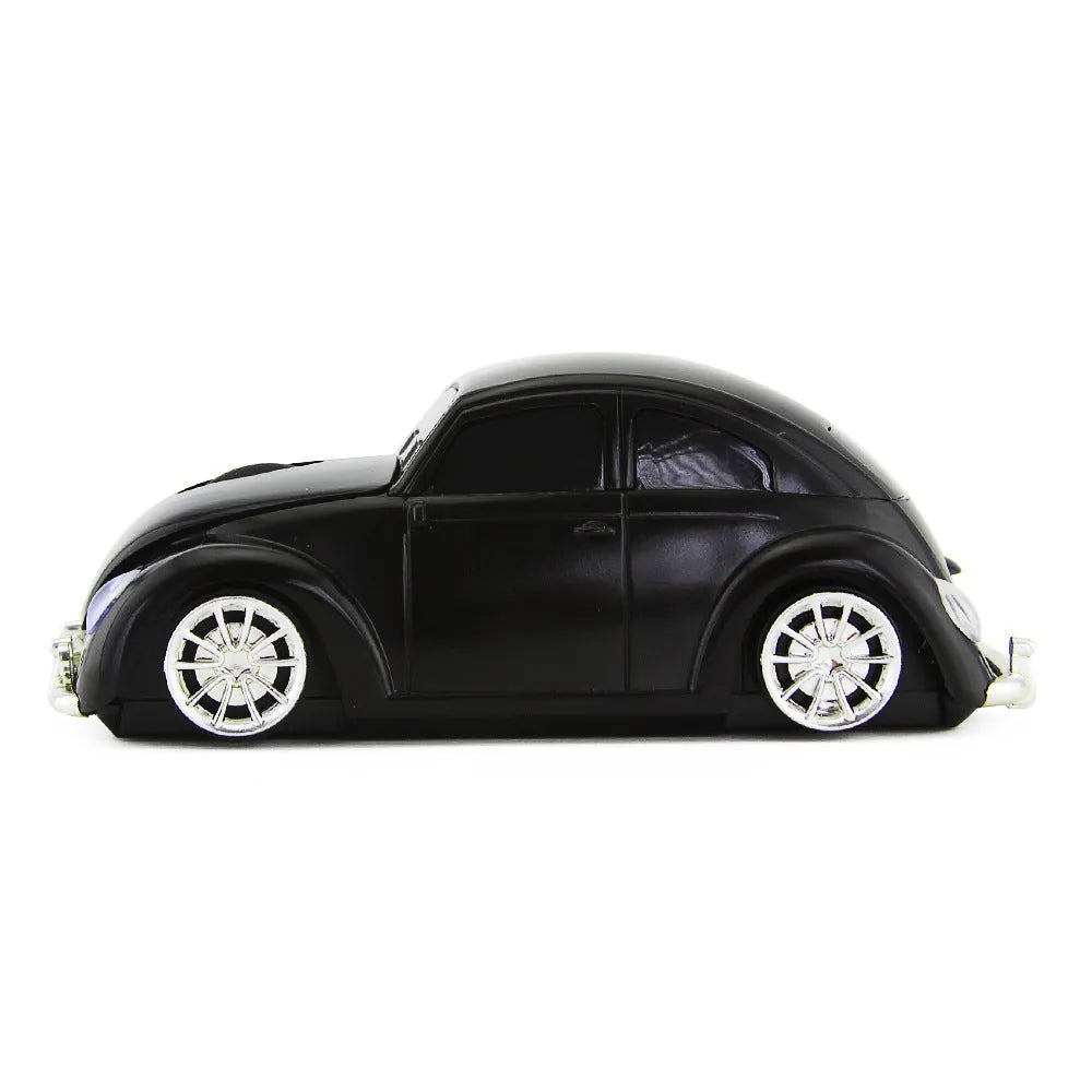 Creative 2.4G wireless optical beetle car mouse in black for laptops with 1600DPI and 3 buttons