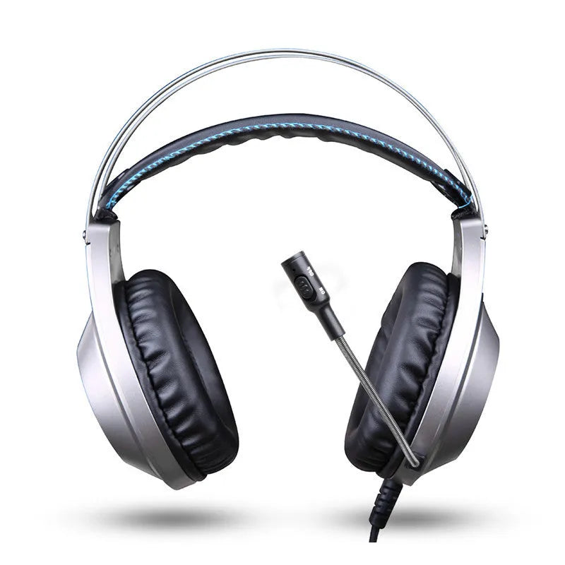 Black wired USB PC gaming headset with microphone and over-ear design for computer and notebook use