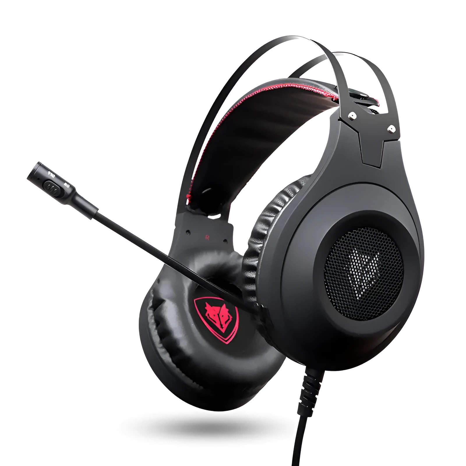 Black wired USB PC gaming headset with microphone and over-ear design for computer and notebook use