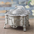 Hangkai European jewellery box in silver enamel finish with zinc alloy construction, three sizes available