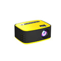 Mini portable projector in silver with 1080P HD support and ABS casing