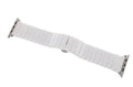 Ceramic stainless steel watchband compatible with Apple Watch 38mm or 42mm in black colour, strap only