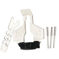 Silver metal band saw blade grinding accessory for mini electric grinder showing 100 teeth
