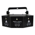 Nine eye laser strobe light with white strobe beads and red green blue lasers, AC110-240V