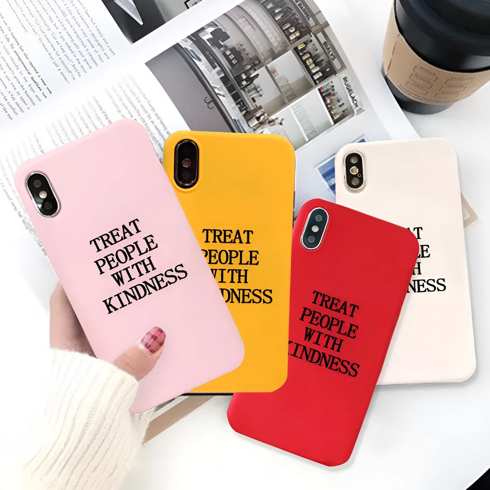 Printed TPU phone case for iPhone with painted colour finish
