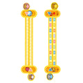 Yellow plastic children's digital decomposition ruler measuring 24.5cm for maths education