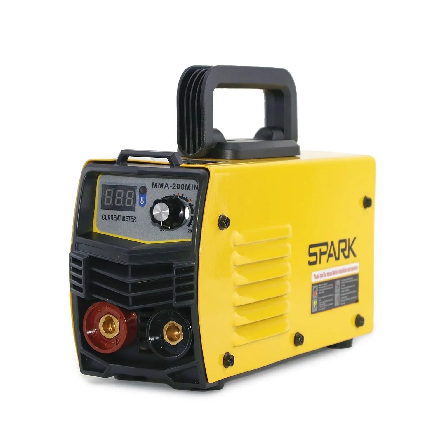 MMA-200MIN 220V DC inverter welding machine with welding tongs, clamps, and face shield