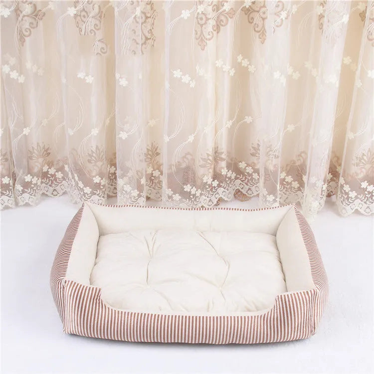 Pet bed dog mattress cat nest cloth with removable cover in Coffee star colour pattern, 45cm size